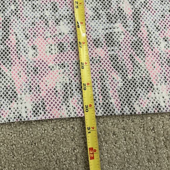 Sunday Swagger Polo Shirt Mens Sz Large Pink White Geometric AOP Performance - Picture 8 of 9